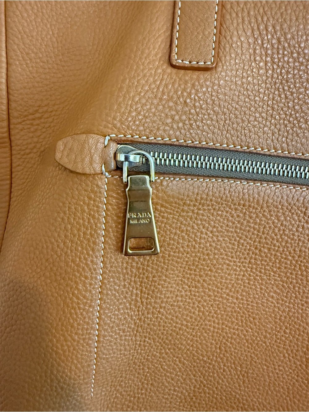 Vintage PRADA Leather Tote Bag - Picture 3 of 13
